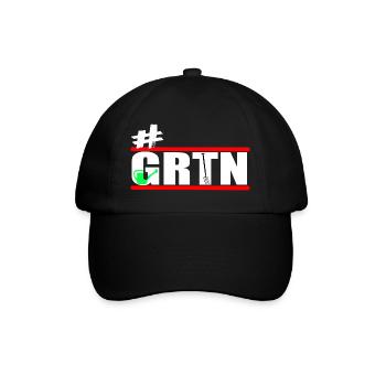 Garten - Gärtner - Gärtnern - GRTN  - Baseballkappe - Schwarz/Schwarz - Vorne