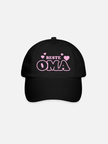 Beste Oma - Baseballkappe - Schwarz/Schwarz