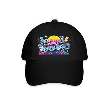 Retro Reloaded Neon Grid - Baseballkappe - Schwarz/Schwarz - Vorne