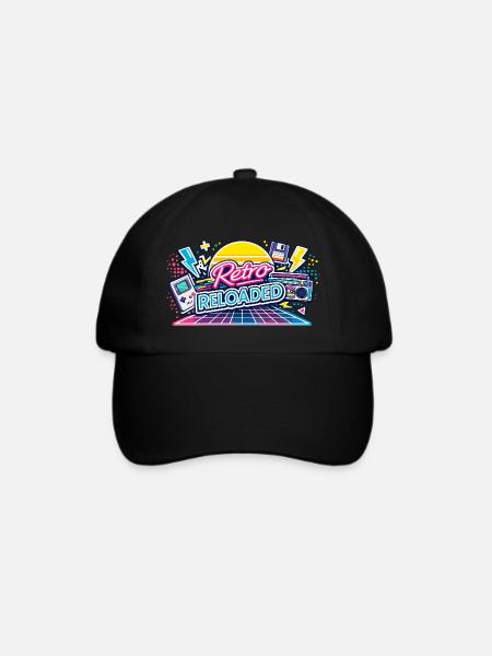 Retro Reloaded Neon Grid - Baseballkappe - Schwarz/Schwarz