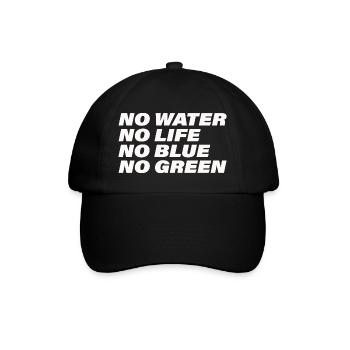 WATER - Baseballkappe - Schwarz/Schwarz - Vorne