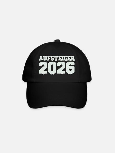 Aufsteiger 2026 Motiv - Baseballkappe - Schwarz/Schwarz