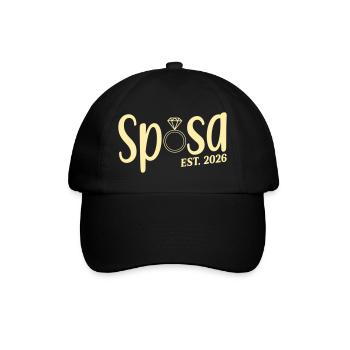 Italienische Braut 2026 - Baseballkappe - Schwarz/Schwarz - Vorne