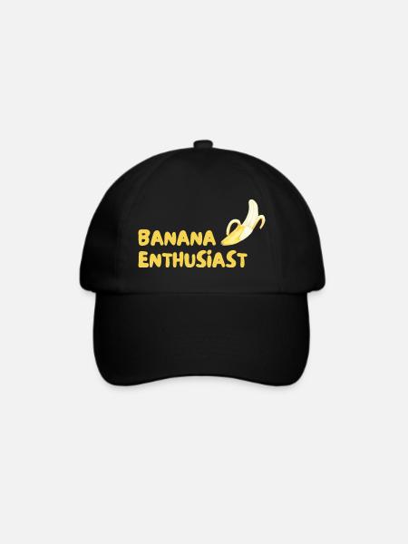 Banana Enthusiast Logo - Baseballkappe - Schwarz/Schwarz