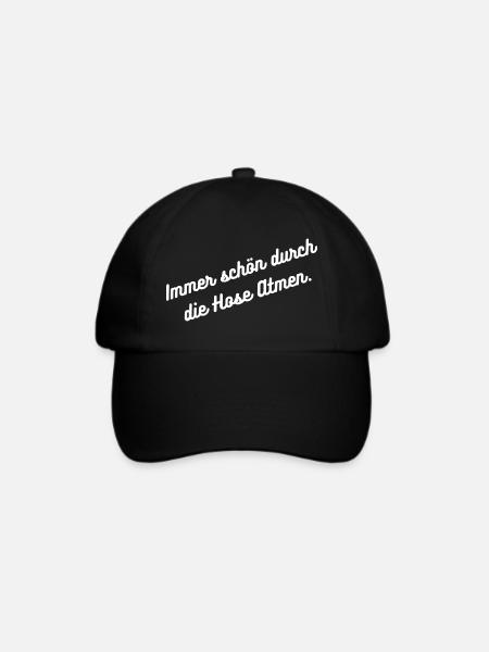 HN Durch die Hose Atmen - Script - Baseballkappe - Schwarz/Schwarz
