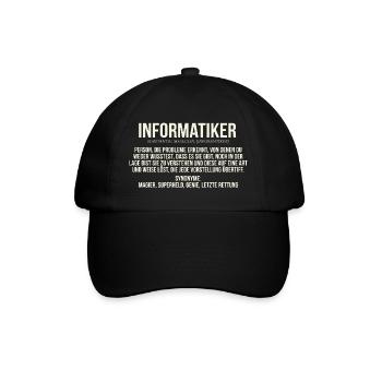 Computer Scientist Definition IT Programmer - Baseballkappe - Schwarz/Schwarz - Vorne
