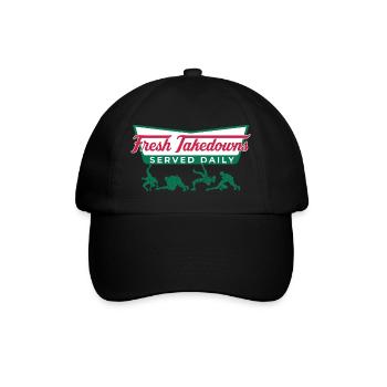 Täglich Fresh Takedowns – Wrestler-Geschenk - Baseballkappe - Schwarz/Schwarz - Vorne