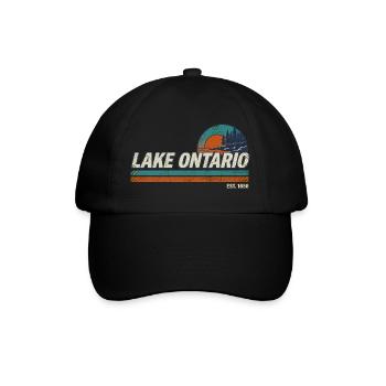 Lake Ontario EST 1656  - Baseballkappe - Schwarz/Schwarz - Vorne