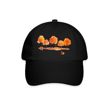 Herbst - Baseballkappe - Schwarz/Schwarz - Vorne