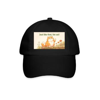 GENAU WIE DIESE FETTE KATZE - Baseballkappe - Schwarz/Schwarz - Vorne