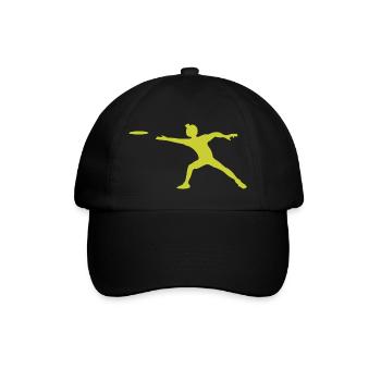 discus diskus diskuswerfer - Baseballkappe - Schwarz/Schwarz - Vorne