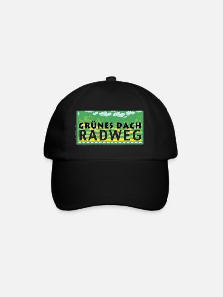 Grünes Dach Radweg - Baseballkappe - Schwarz/Schwarz