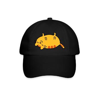 lazy cat - Baseballkappe - Schwarz/Schwarz - Vorne