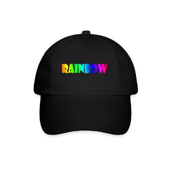 Rainbow - Baseballkappe - Schwarz/Schwarz - Vorne