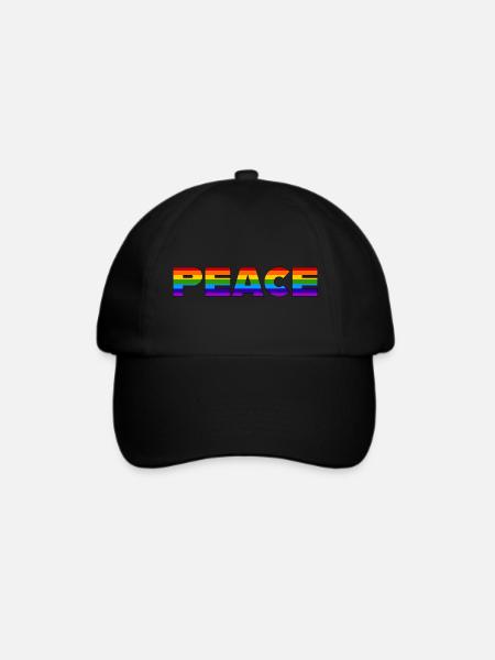 Peace - Baseballkappe - Schwarz/Schwarz