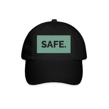 safe sicher absolut 100prozent geschenkidee - Baseballkappe - Schwarz/Schwarz - Vorne