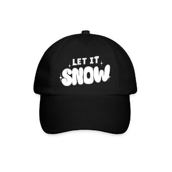 Hallo Winter Spruch Winterzeit Schnee Neuschnee - Baseballkappe - Schwarz/Schwarz - Vorne