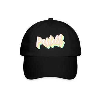 Pastell - Baseballkappe - Schwarz/Schwarz - Vorne