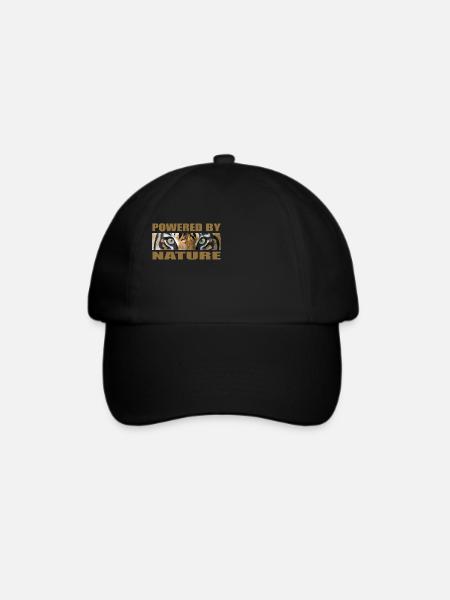 Wilder Tiger - Wildnis - Angetrieben von der Natur - Baseballkappe - Schwarz/Schwarz