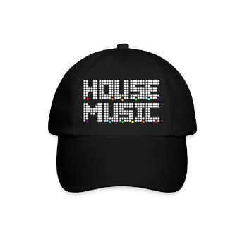 House Music LGBTQ+ Edition - Baseballkappe - Schwarz/Schwarz - Vorne