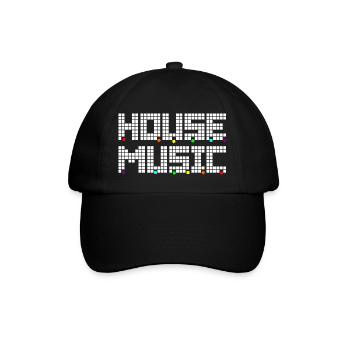 House Music LGBTQ+ Editio - Baseballkappe - Schwarz/Schwarz - Vorne