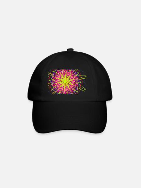 Regenbogenwirbelsturm - Baseballkappe - Schwarz/Schwarz