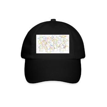 Häuser Paint - Baseballkappe - Schwarz/Schwarz - Vorne