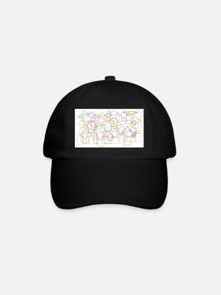 Häuser Paint - Baseballkappe - Schwarz/Schwarz