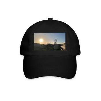 Sonnenaufgang in Grömitz Ostsee - Baseballkappe - Schwarz/Schwarz - Vorne