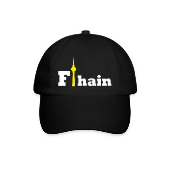 F-Hain Ost Berlin - Baseballkappe - Schwarz/Schwarz - Vorne