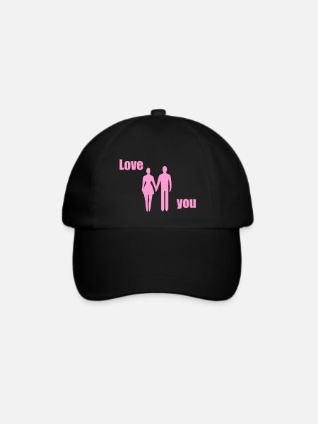 Liebe dich - Baseballkappe - Schwarz/Schwarz