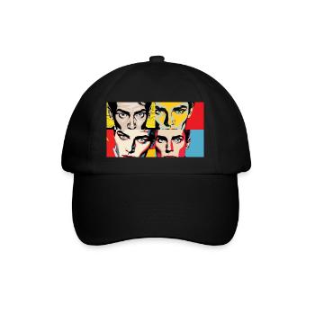 retro look - Baseballkappe - Schwarz/Schwarz - Vorne