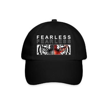 FEARLESS - Tiger - Baseballkappe - Schwarz/Schwarz - Vorne