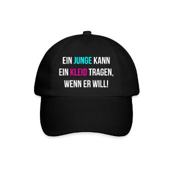 Gleichberechtigung Pride glücklich - Baseballkappe - Schwarz/Schwarz - Vorne