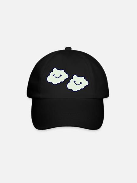 wolke smile - Baseballkappe - Schwarz/Schwarz