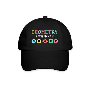 Geometrie hält dich in Form, geometrische Formen - Baseballkappe - Schwarz/Schwarz - Vorne