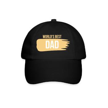 World's best DAD - Baseballkappe - Schwarz/Schwarz - Vorne
