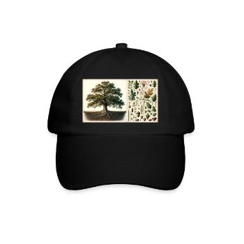 Oak Tree Botanical - Baseballkappe - Schwarz/Schwarz - Vorne