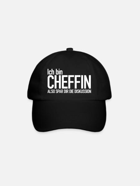 Ich bin Chefin... - Baseballkappe - Schwarz/Schwarz
