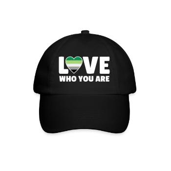 Liebe, wer du bist - Baseballkappe - Schwarz/Schwarz - Vorne