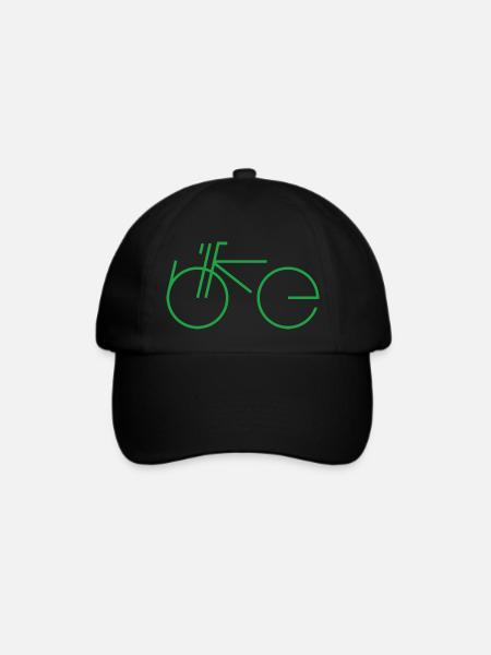Bike Type green - Baseballkappe - Schwarz/Schwarz