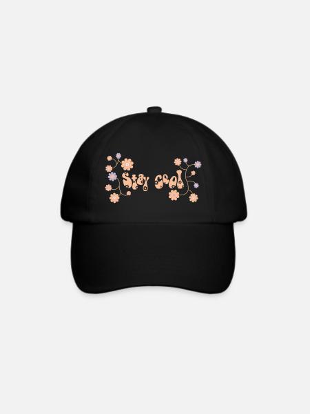 Cool bleiben von helfspawn - Baseballkappe - Schwarz/Schwarz