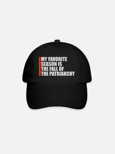 My favorite season is the fall of the patriarchy - Baseballkappe - Schwarz/Schwarz