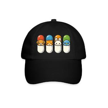 Tierarzt Tiermediziner - Baseballkappe - Schwarz/Schwarz - Vorne