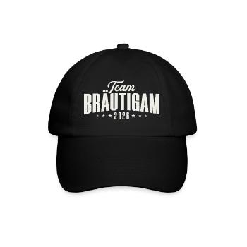 Team Bräutigam JGA 2026 Junggesellenabschied - Baseballkappe - Schwarz/Schwarz - Vorne
