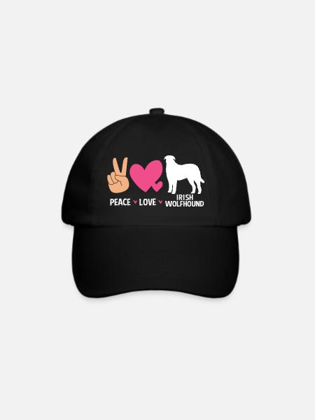 Irischer Wolfshund - Baseballkappe - Schwarz/Schwarz