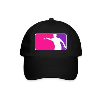 Petanque Boule Petanca Major League Style Pink - Baseballkappe - Schwarz/Schwarz - Vorne