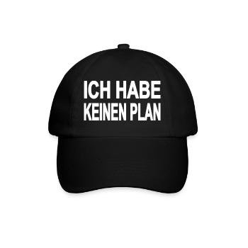 Plan - Baseballkappe - Schwarz/Schwarz - Vorne