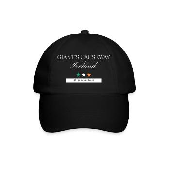 Giant’s Causeway Nordirland Souvenir – Reise - Baseballkappe - Schwarz/Schwarz - Vorne