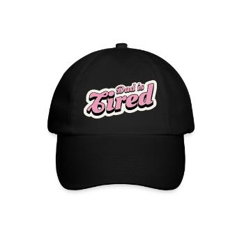 Papa ist müde - Baseballkappe - Schwarz/Schwarz - Vorne